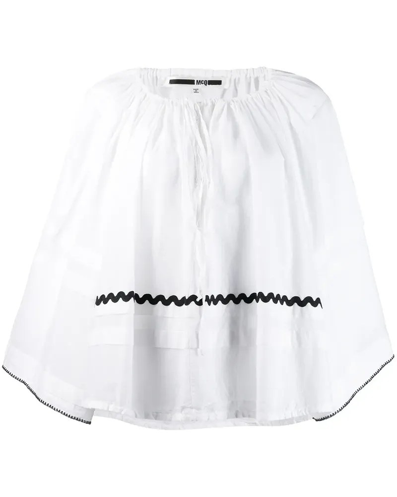McQ Bluse mit Schleife - Weiß Weiß