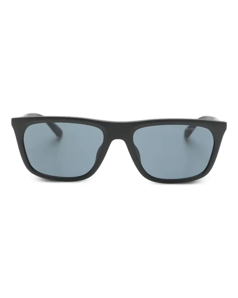Emporio Armani logo-detail rectangle-frame sunglasses - Schwarz Schwarz