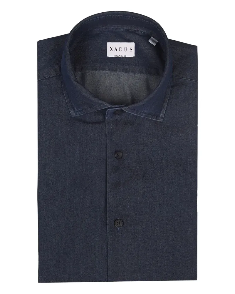 XACUS Klassisches Hemd - Blau Blau