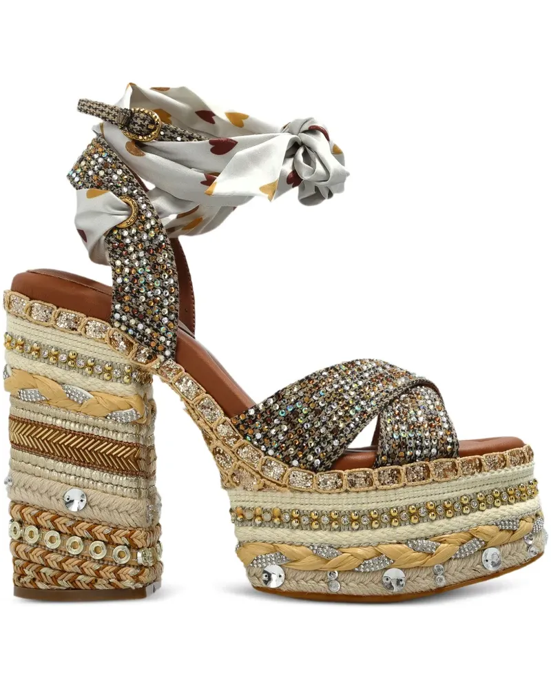 Kurt Geiger Chelsea Scarf Sandalen 135mm - Nude Nude