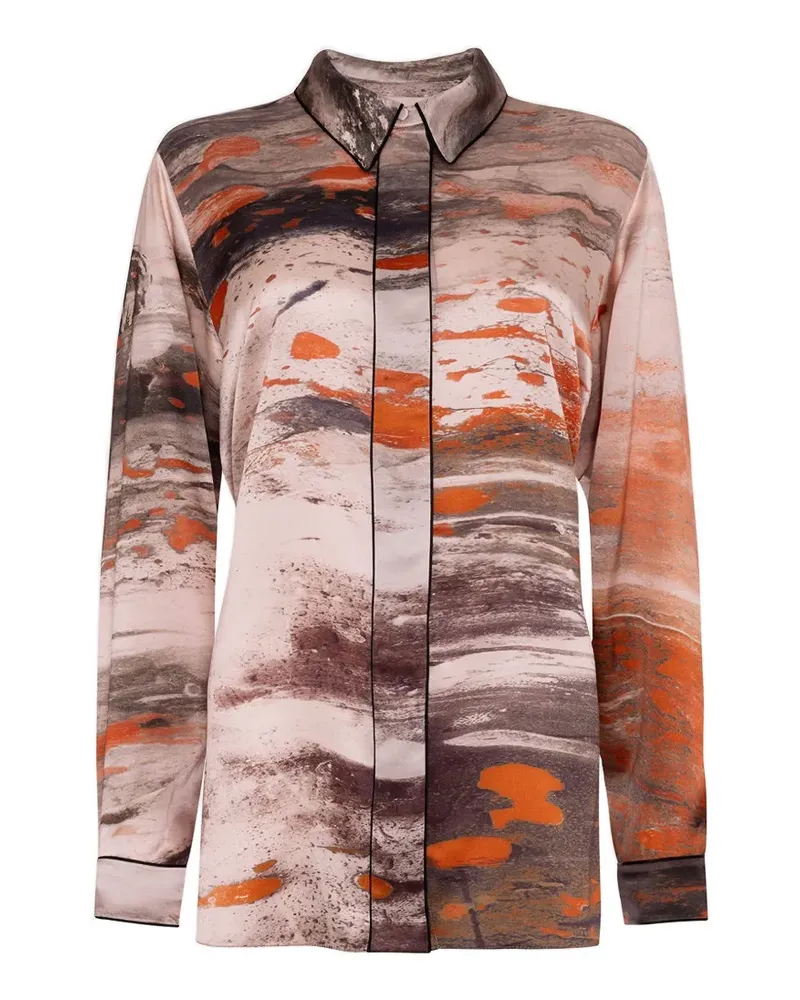 Roksanda Ilincic Leonara brush-print shirt - Nude Nude