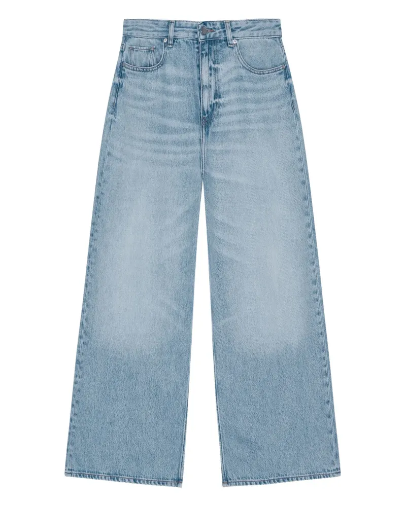 Ganni Jeans mit Tragefalten - Blau Blau