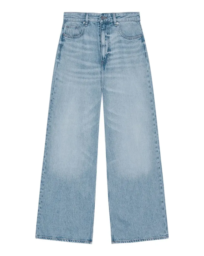 Ganni Jeans mit Tragefalten - Blau Blau
