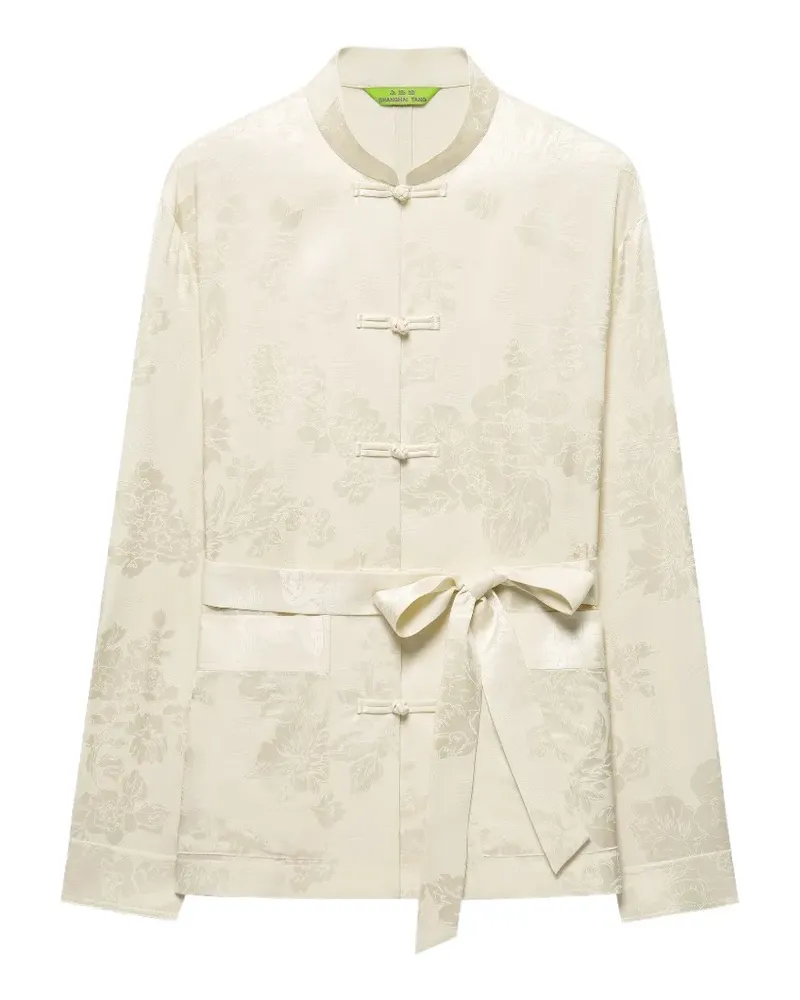 Shanghai Tang Hemd mit Jacquard-Blumenmuster - Nude Nude