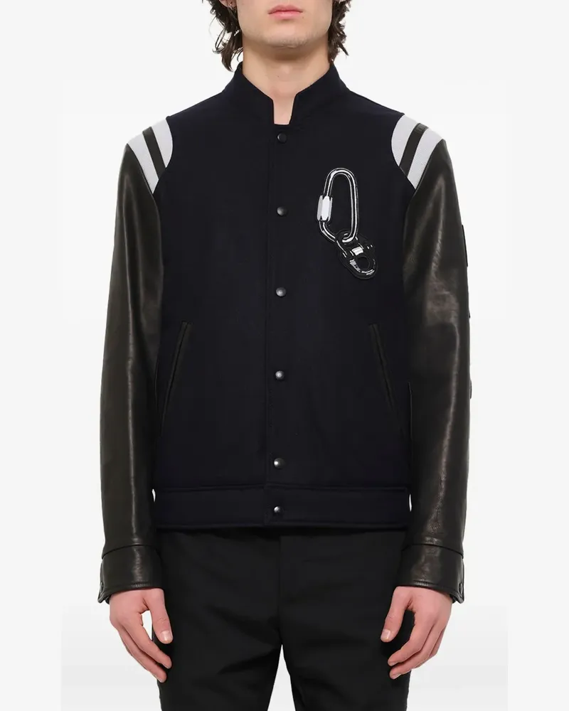 Lanvin panelled baseball jacket - Blau Blau