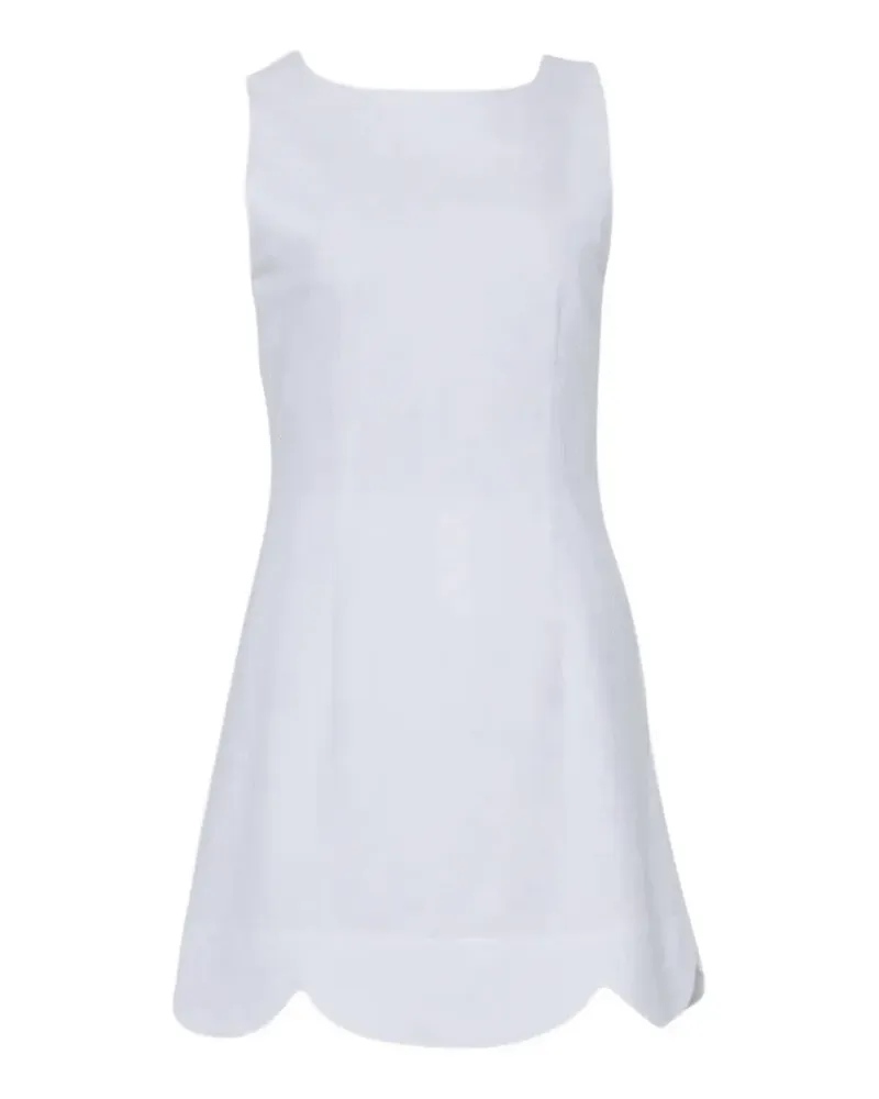 Lisa Marie Fernandez swiss-dot scalloped mini dress - Weiß Weiß