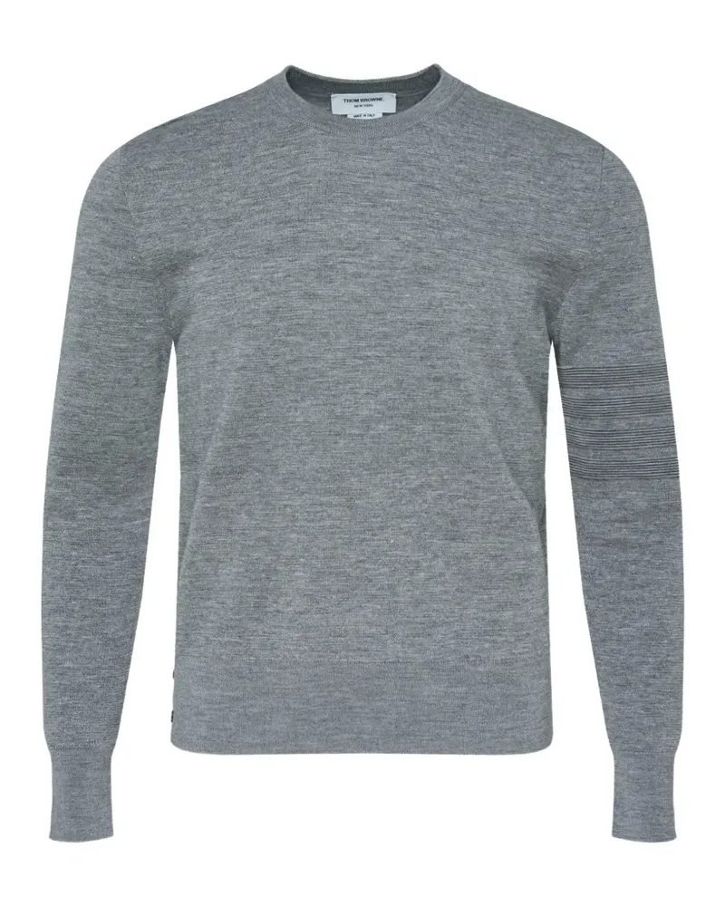 Thom Browne Ottoman Milano Stitch Bar bomber Pullover - Grau Grau