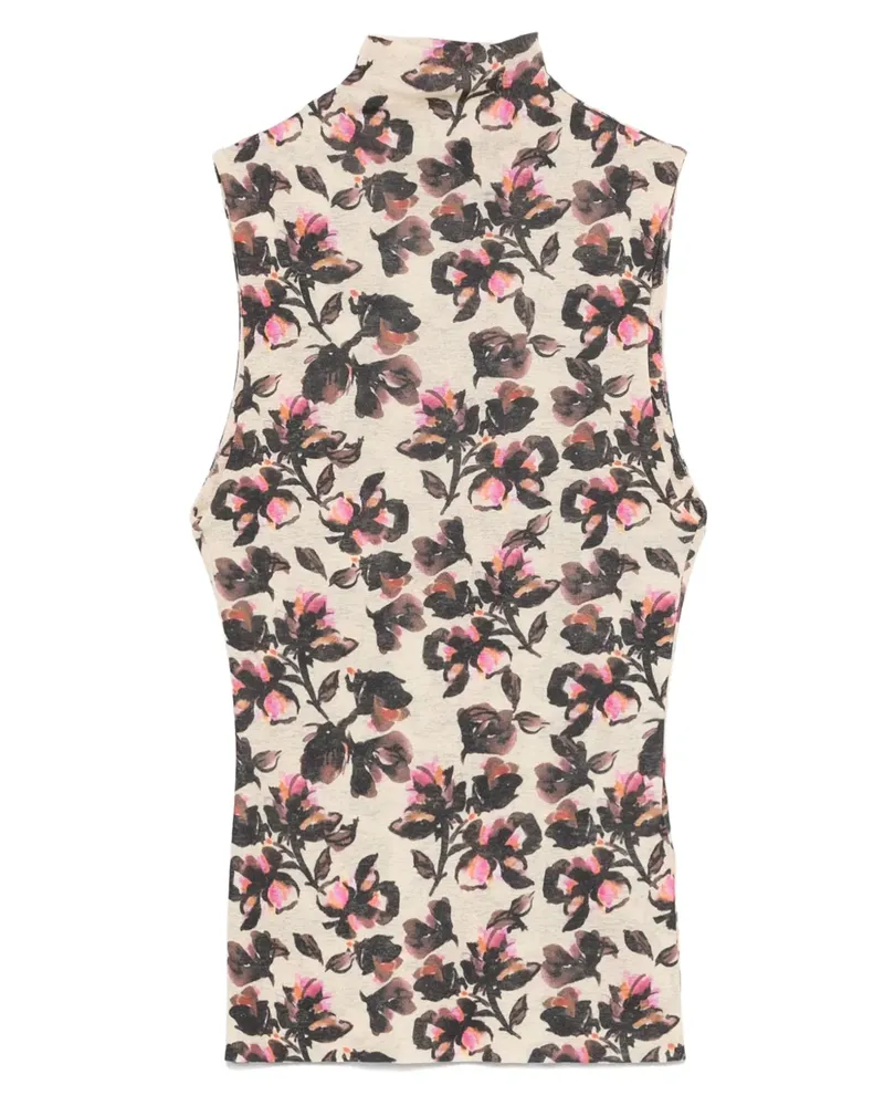Nanushka Langarmshirt mit Print - Nude Nude
