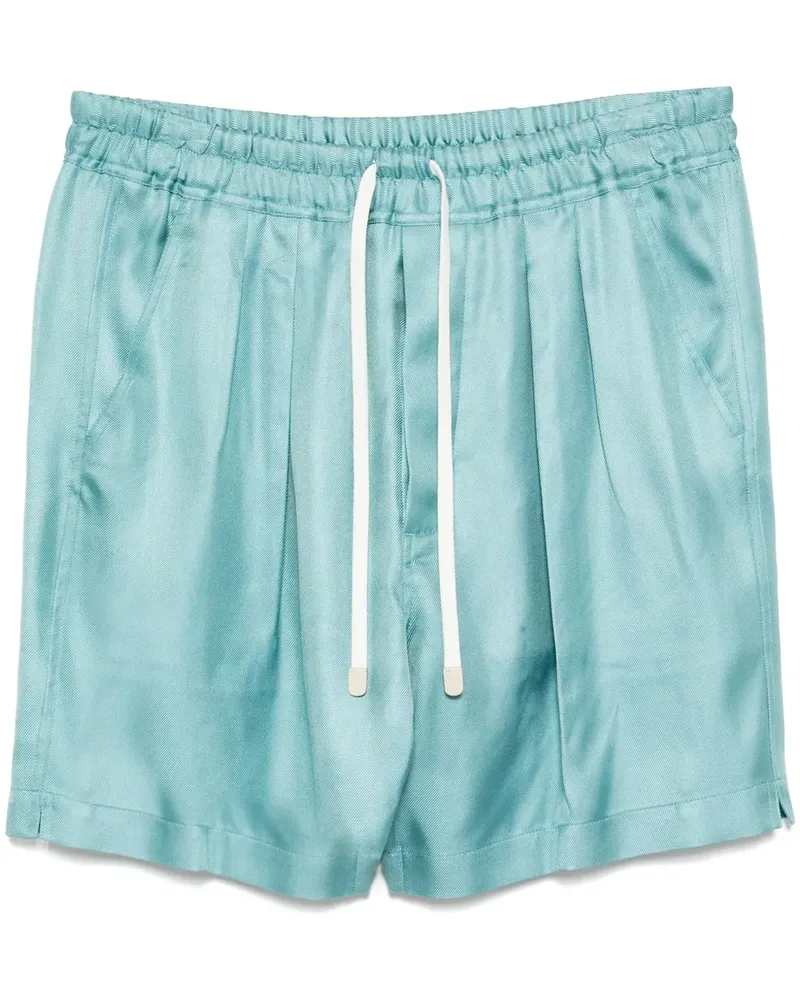 Tom Ford Seidenshorts mit Falten - Blau Blau