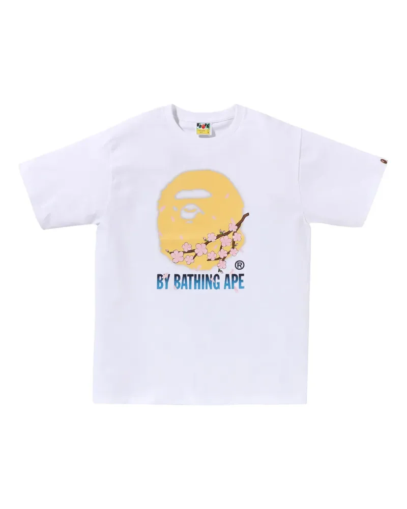 BAPE Sakura Face T-Shirt - Weiß Weiß