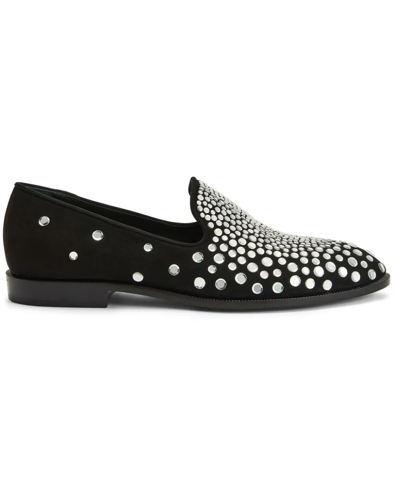 Giuseppe Zanotti Peghasus Loafer mit Kristallen - Schwarz Schwarz
