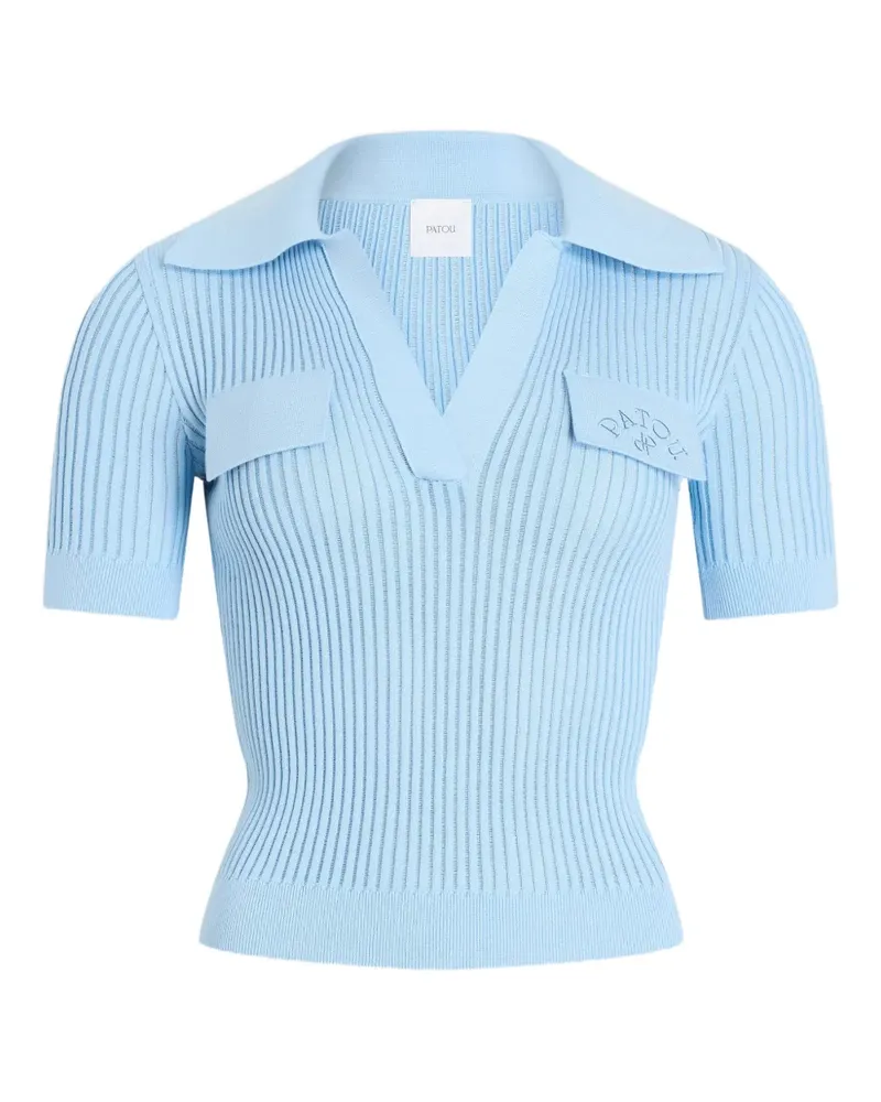 Patou Trägershirt mit Logo-Stickerei - Blau Blau