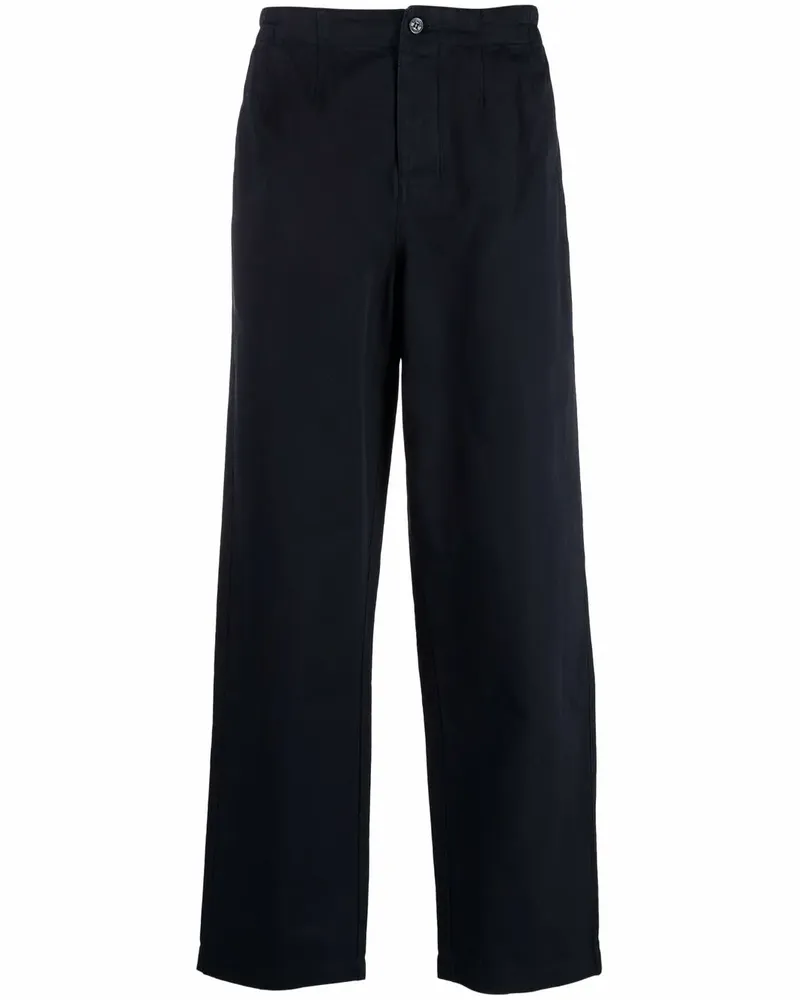 Orlebar Brown Halbhohe Straight-Leg-Hose - Blau Blau