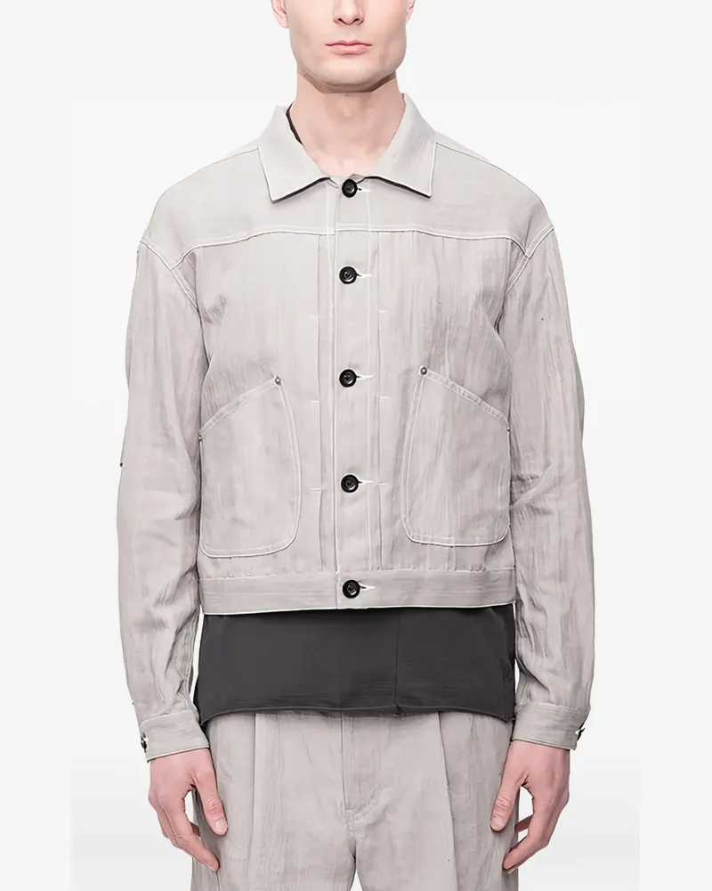 The Viridi-anne ink-dyed shirt jacket - Grau Grau