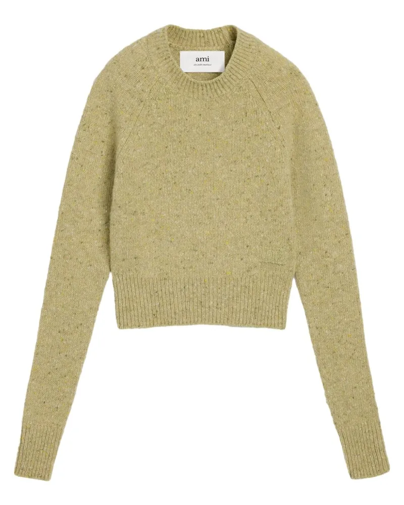 AMI Paris Pullover mit Ami de Coeur-Stickerei - Grün Grün