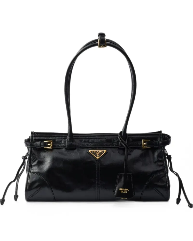 Prada Bonnie medium leather handbag - Schwarz Schwarz