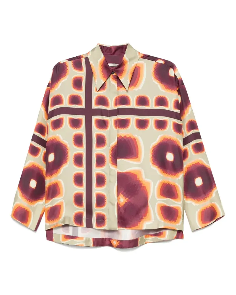 ODEEH Hemd mit grafischem Print - Nude Nude
