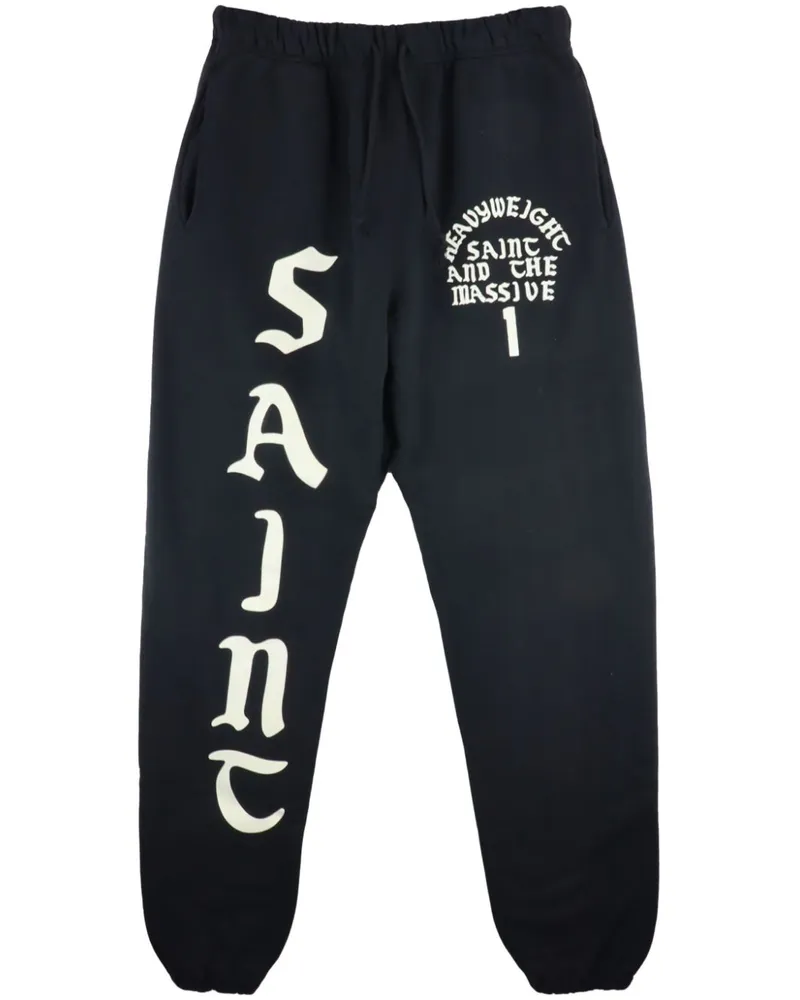 SAINT MXXXXXX Jogginghose mit Logo-Print - Schwarz Schwarz