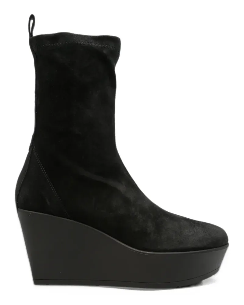 Vic Matié wedge-heel platform ankle boots - Schwarz Schwarz