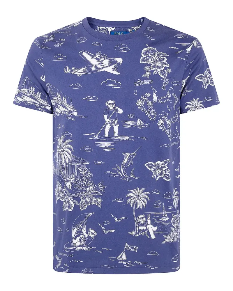 Ralph Lauren Polo Bear custom slim-fit T-shirt - Blau Blau