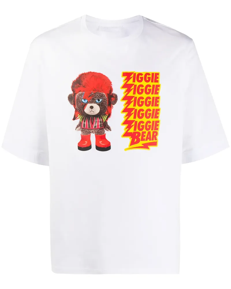 Neil Barrett T-Shirt mit "Ziggie Bear"-Print - Weiß Weiß