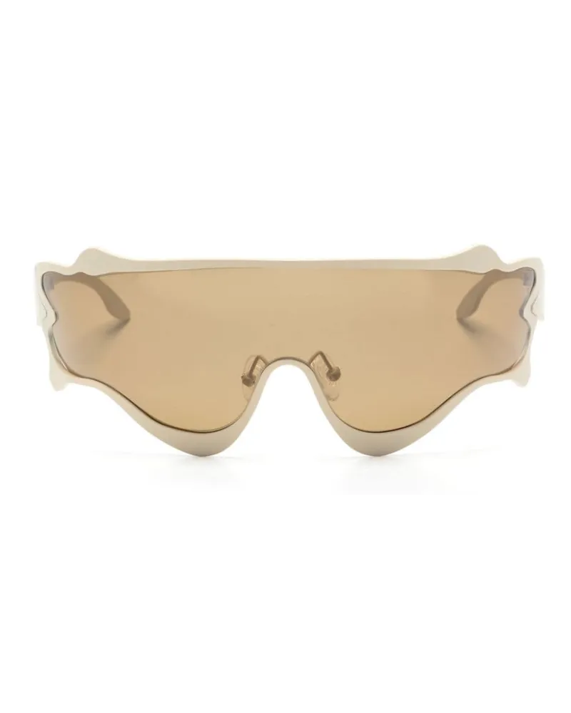 Henrik Vibskov Ocante Sonnenbrille mit Shield-Gestell Nude