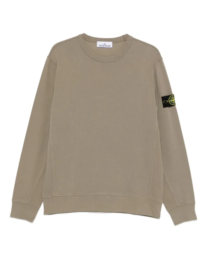 Stone Island Sweatshirt mit Logo-Patch - Grün Grün