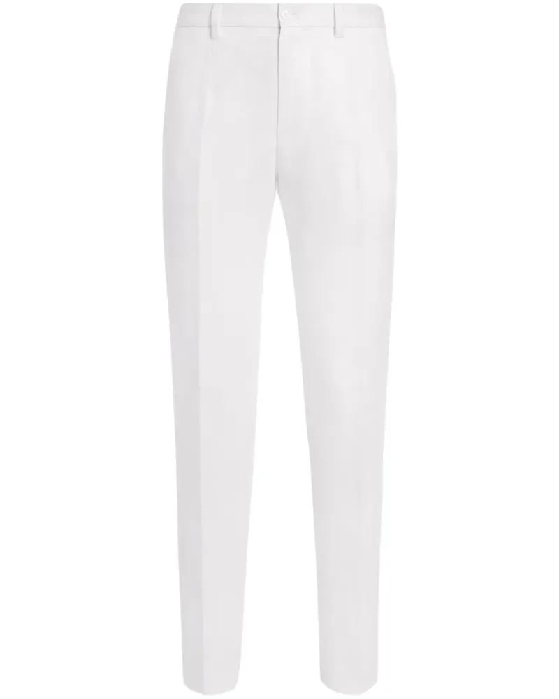 Dolce & Gabbana Klassische Leinenhose - Weiß Weiß