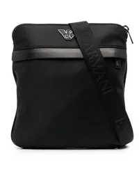 Emporio Armani Schultertasche mit Logo-Schild Schwarz