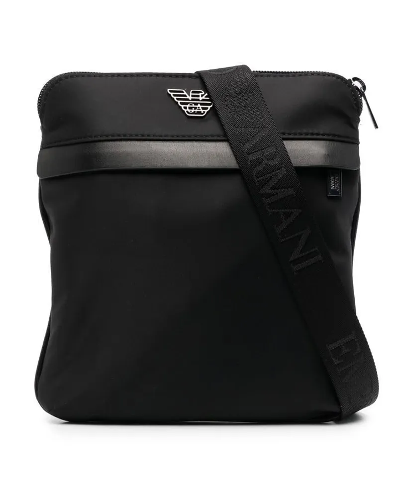 Emporio Armani Flat Umhängetasche - Schwarz Schwarz