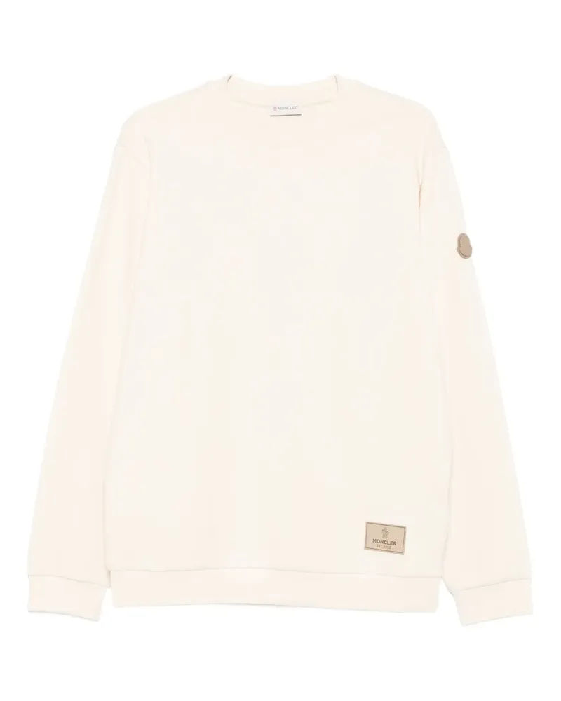 Moncler Sweatshirt mit Logo-Patch - Nude Nude