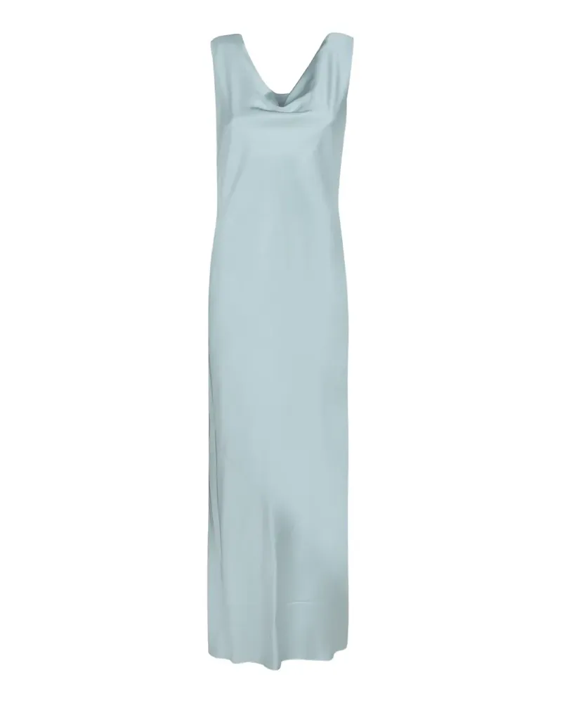 Blanca maxi cowl-neck draped-back dress - Blau Blau