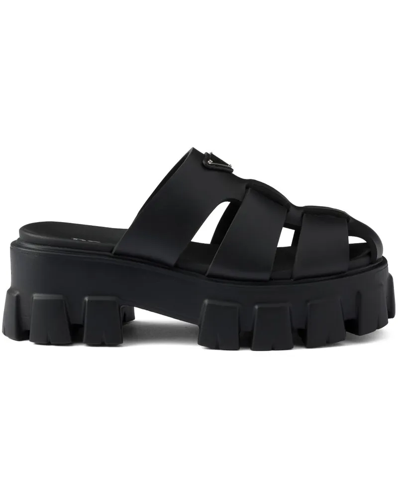 Prada Monolith Mules - Schwarz Schwarz
