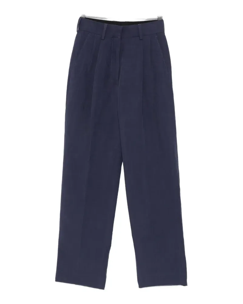 Blazé Milano Savannah pleated straight-leg trousers - Blau Blau