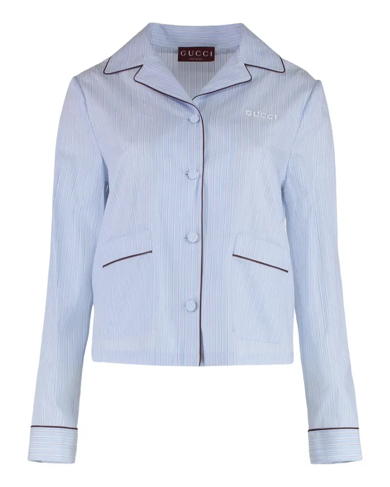 Gucci Gestreiftes Hemd - Blau Blau