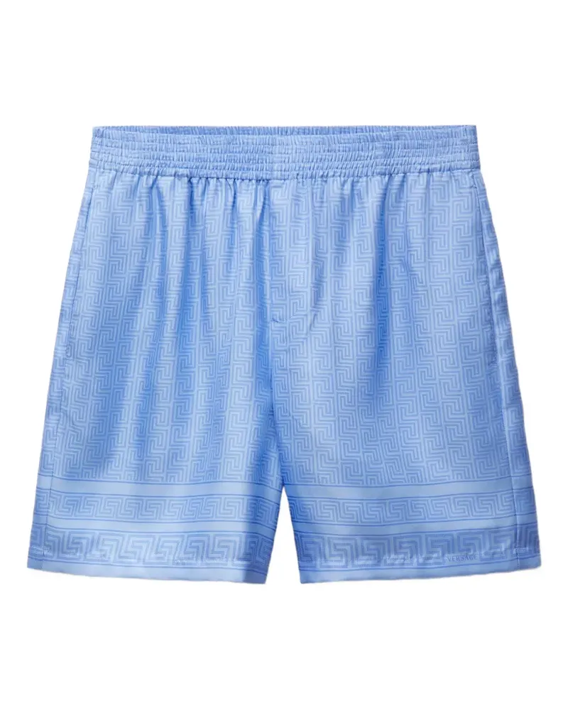 Versace Bermudas mit Greca-Print - Blau Blau