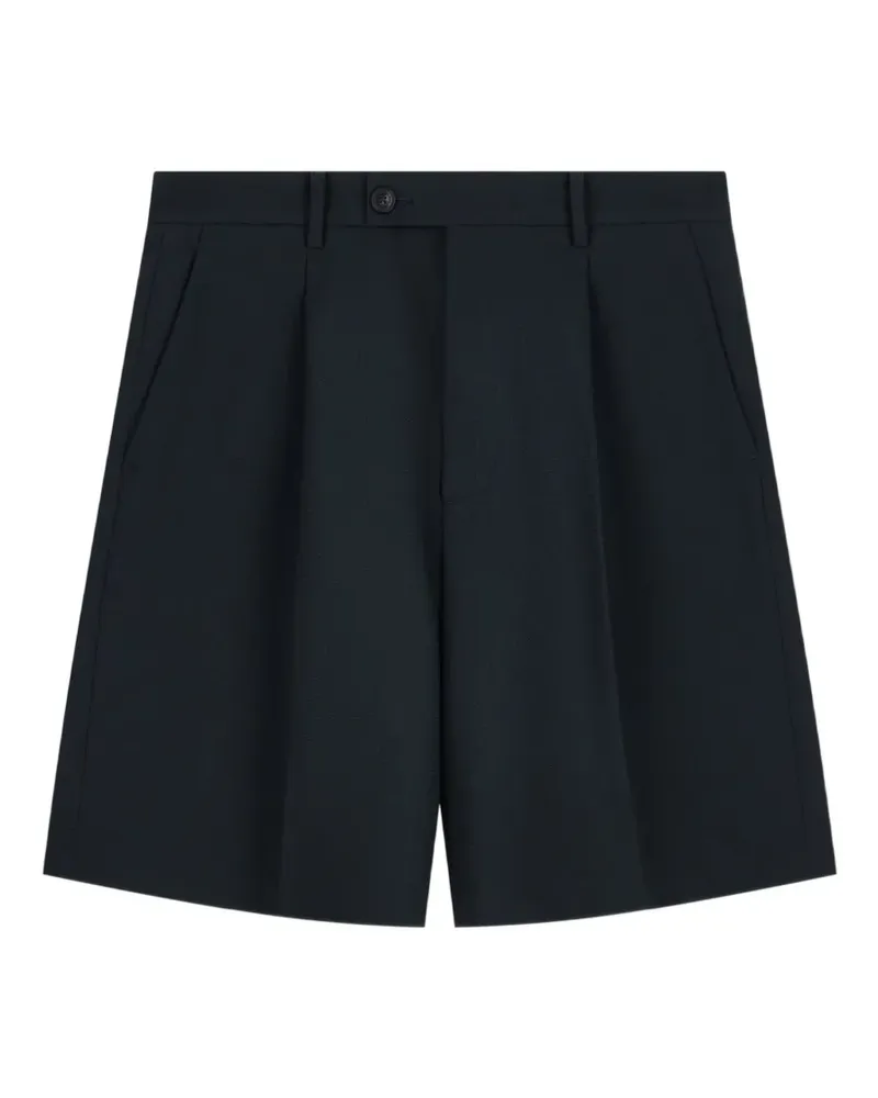 Emporio Armani pleated-detail tailored shorts - Schwarz Schwarz