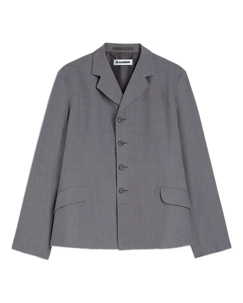 Jil Sander Blazer aus Popeline - Grau Grau