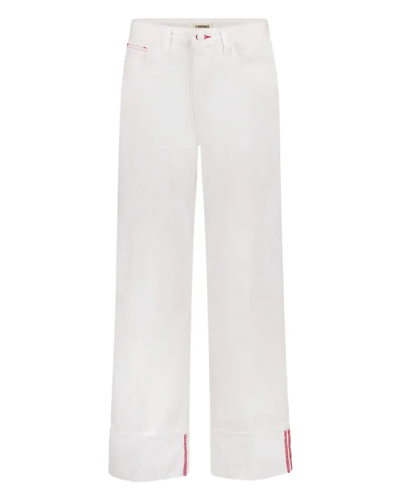 L'Agence Miley Wide-Leg-Jeans - Weiß Weiß