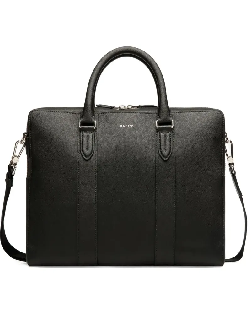 Bally Aktentasche mit Prägung - Schwarz Schwarz