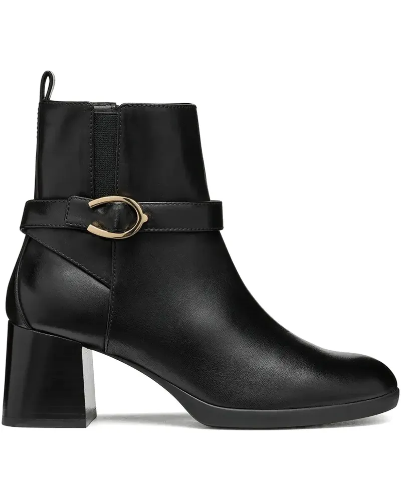 Geox Stiefel mit Schnallenriemen 60mm - Schwarz Schwarz