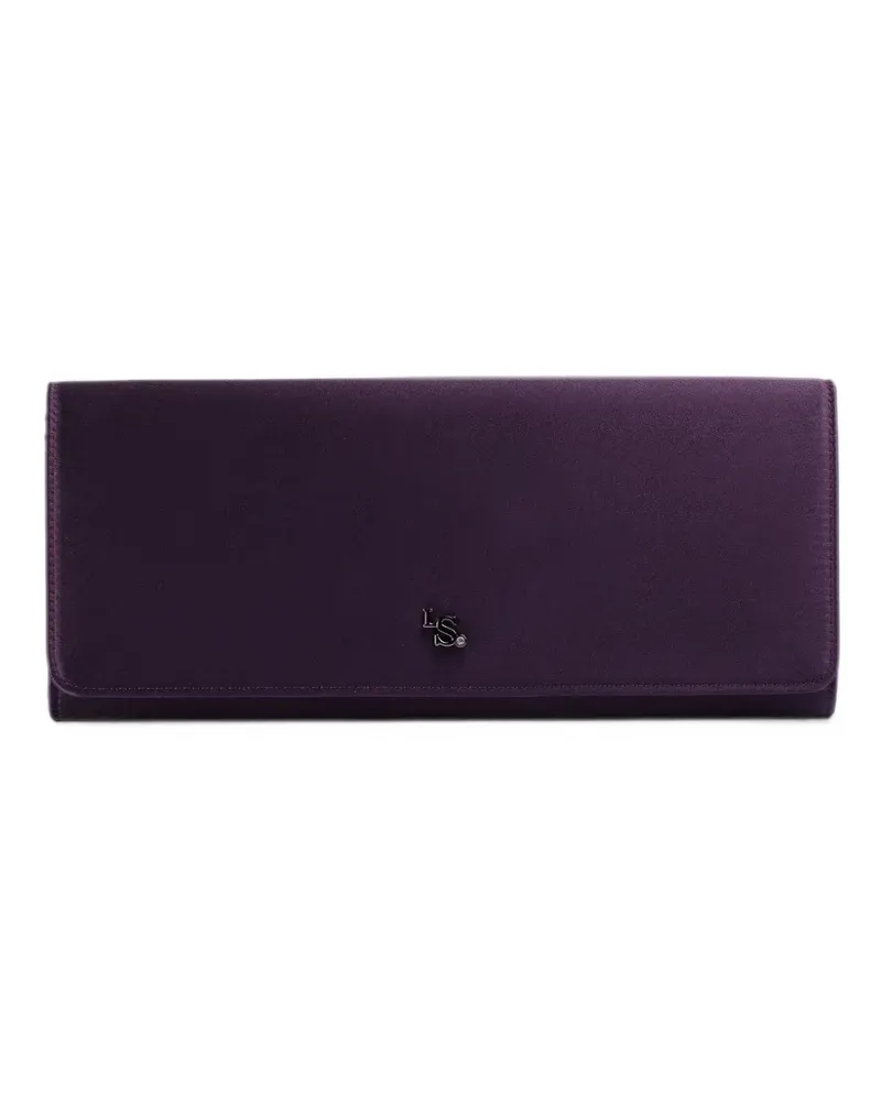 Le Silla Clutch mit Logo-Schild - Violett Violett