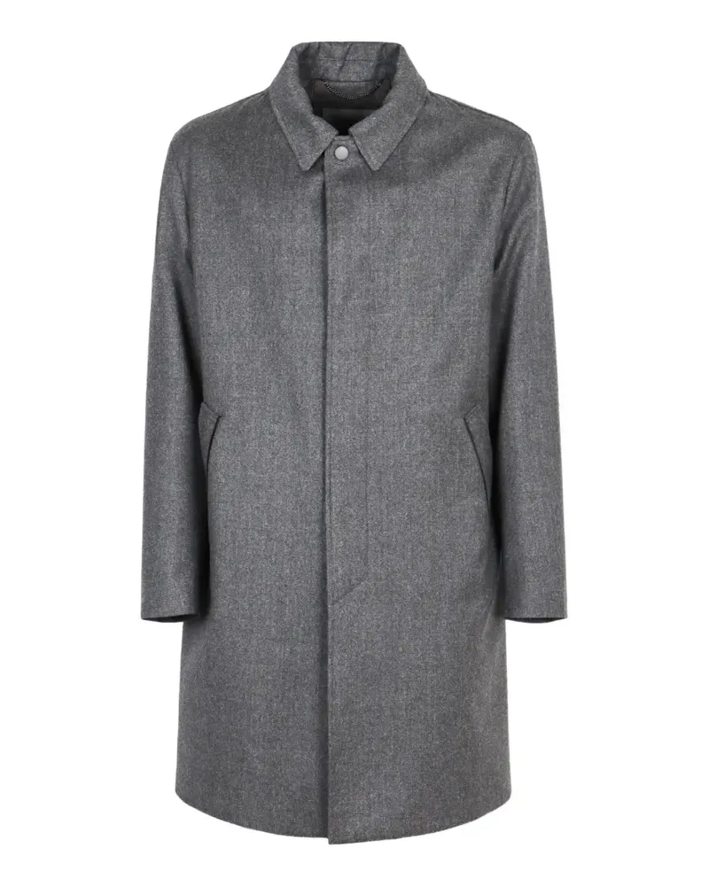 Canali Mantel mit klassischem Kragen - Grau Grau