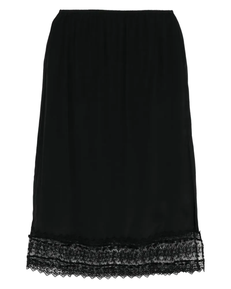 Simone Rocha Rock mit Spitzensaum - Schwarz Schwarz