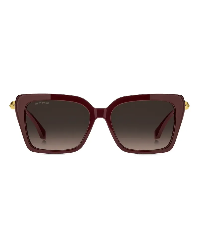 Etro Sonnenbrille mit eckigem Gestell - Rot Rot