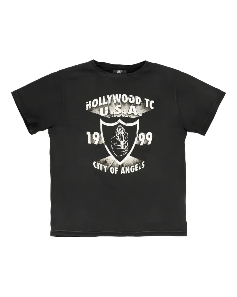 HTC Hollywood Trading Company City of Angels T-Shirt mit grafischem Print - Schwarz Schwarz