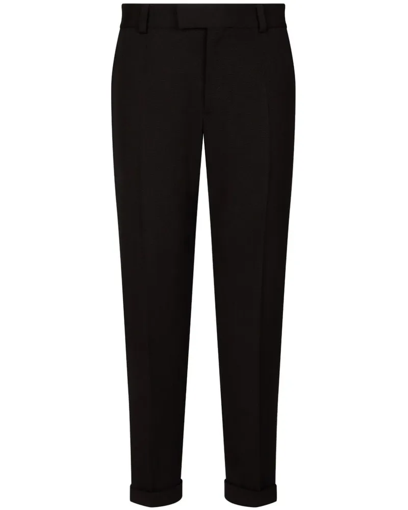 Dolce & Gabbana Tapered-Hose mit Bügelfalten - Schwarz Schwarz