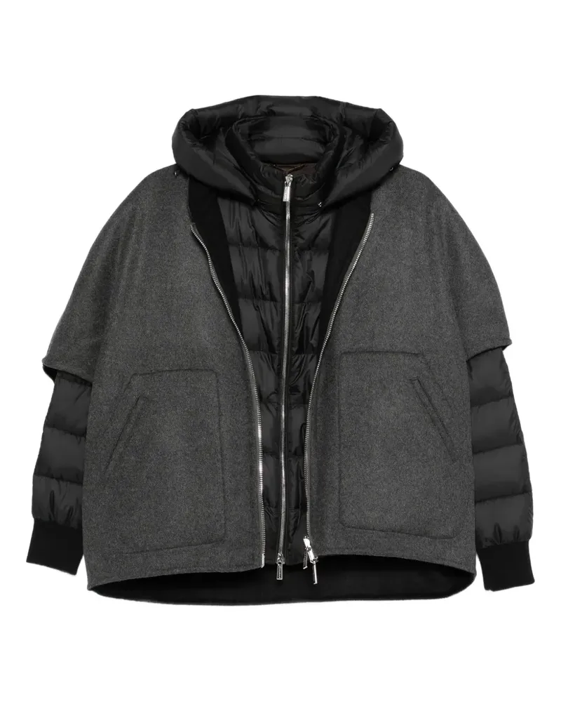 MOORER Wendbare Kapuzenjacke - Grau Grau