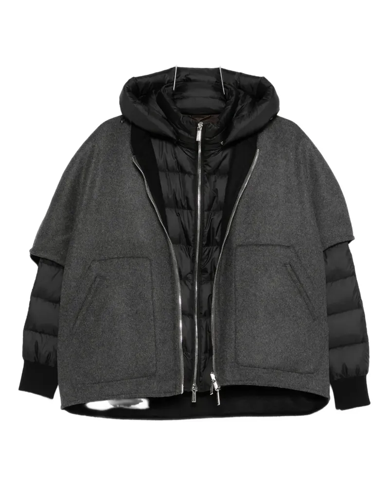 MOORER reversible hooded jacket - Grau Grau