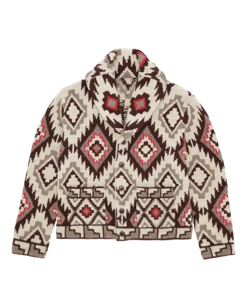 Fortela Walter First Nations pattern cardigan - Nude Nude
